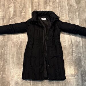 Women's Calvin Klein long knee-length Black Puffer Coat